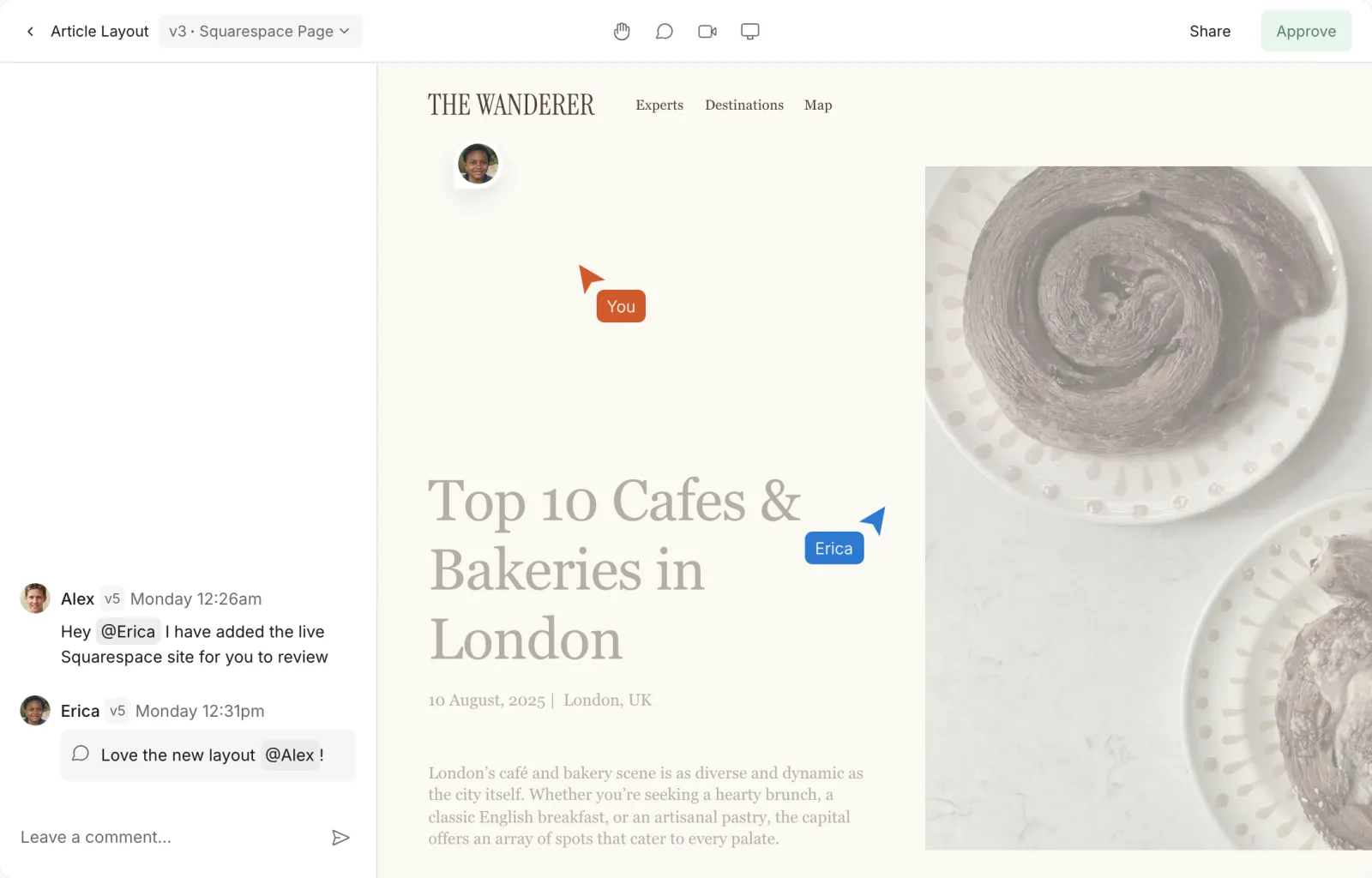 A Workflow review of a live Squarespace site, The Wanderer, with two comments on its fifth version